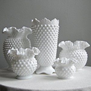 Milk glass vase